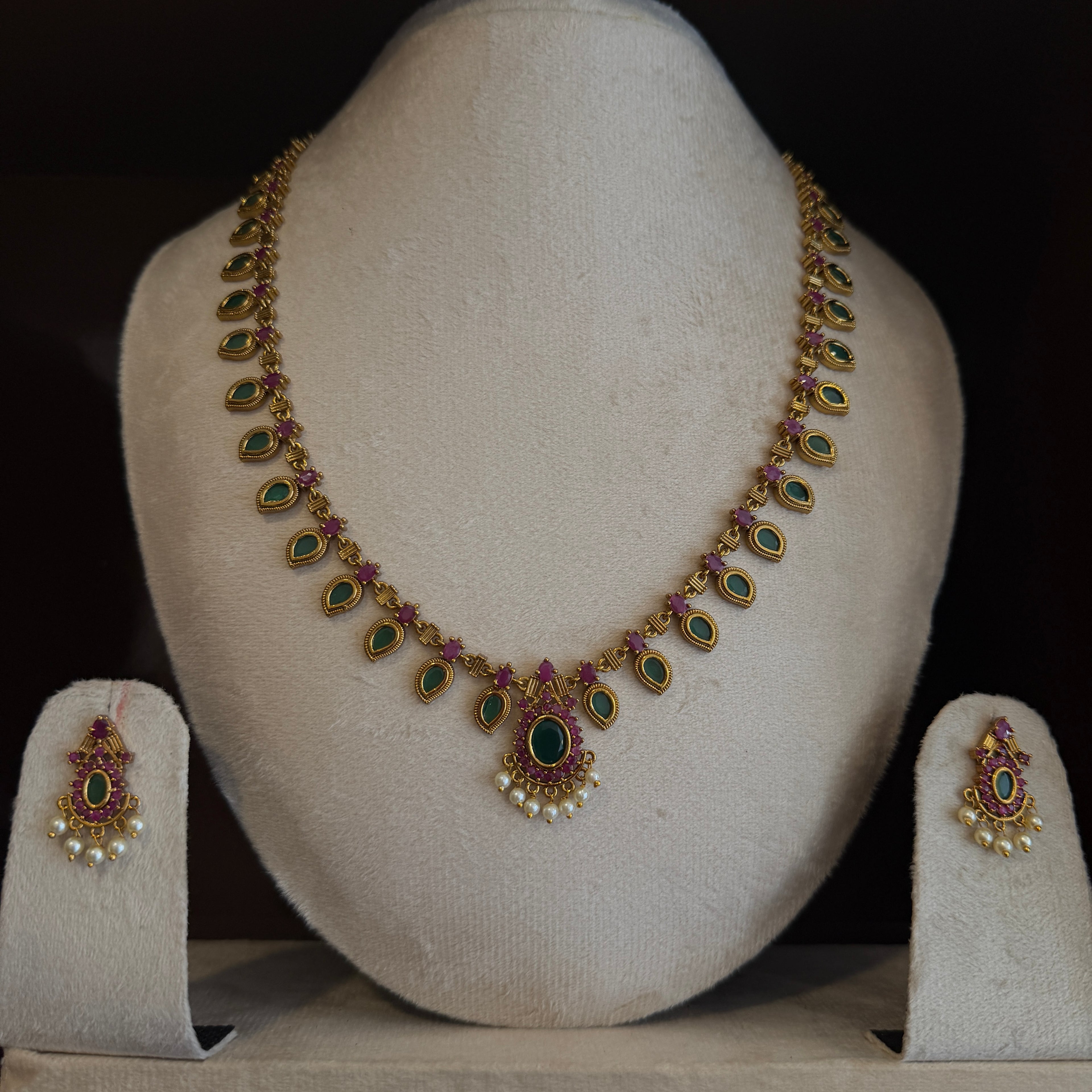 Palakka premium long necklace set